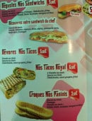 Menu Ellyssar - Sandwiches, tacos, paninis,....