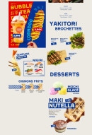 Menu Japan Rice - Yakitori, desserts et maki nutella,...