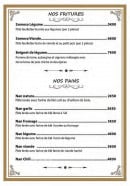 Menu Les Portes De L'Inde - fritures et pains