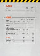 Menu Oxxo - Eaux et vins 