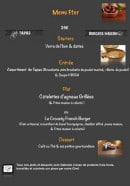 Menu Steak House - Un exemple de menu de la semaine