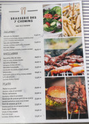 Carte et menu de Brasserie Des 7 Chemins à Vaulx en Velin — La carte