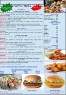 Menu Royal Pizza - Les pizzas, les sandwiches, les viandes,les snacks...