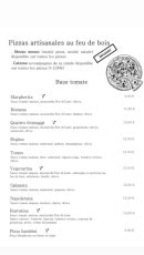 Carte et menu de Tutti italia à Vaulx en Velin — Les pizzas artisanales au feu de bois et pizzas base tomate