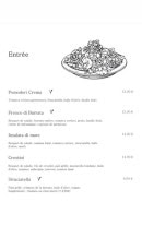 Carte et menu de Tutti italia à Vaulx en Velin — Les entrées