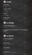 Menu Champ du Roy - Plats, classiques et desserts 