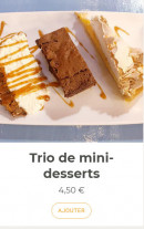 Menu Le chicanos - Desserts