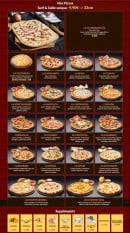 Menu Pizza Hit - Les pizzas