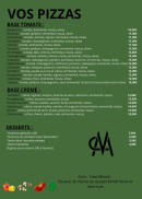 Menu Casa Mozzat - Les pizzas et desserts