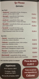 Menu Farniente - Les pizzas  spéciales