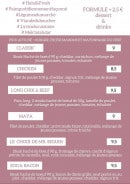 Menu Cooked & Fresh - Les burgers