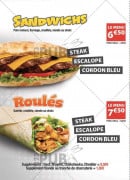 Menu pizzntacos - Menu sandwiches et galette roulées 