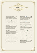 Carte et menu de Indian Garden à Belleville-en-Beaujolais — Les entrées