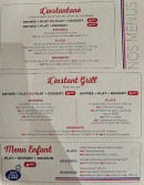 Menu L'Instant Grill - Les menus