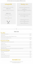 Carte et menu de La Pizze à Belleville-en-Beaujolais — Menus et Plats à la carte