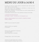 Carte et menu de La Maison des Beaujolais à Saint Jean d'Ardieres — Menu du jour à 14.90€