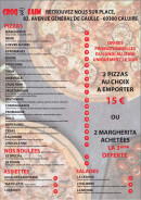 Menu Croq Faim - Les pizzas, roulées, ...