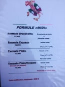Carte et menu de Il fornello à Caluire et Cuire — Les formules