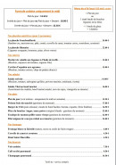 Menu Le Vernay - La carte
