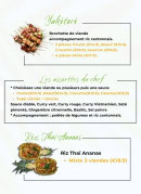 Menu Uncle Thaï - Yakitori, assiettes du chef et riz thaï ananas