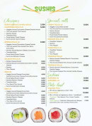 Menu Uncle Thaï - Les classiques, spécial  rols et sashimi,...
