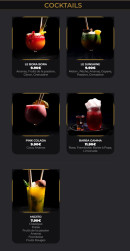 Menu Gamma - Les cocktails