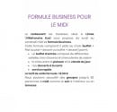 Menu Les Coulisses - Formule business pour le midi