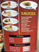 Menu Aspava - Les sauces, frites, ...