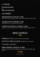 Carte et menu de Brasserie La Chapelle à Villefranche sur Saone — les viandes et menu chapelle 30e