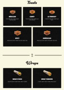 Menu Chez L'Ancien - Les toasts et wraps