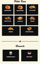Menu Chez L'Ancien - Les petites faims et desserts