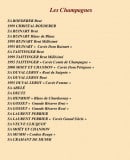 Menu Le Faisan Doré - Les champagnes