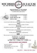 Carte et menu de Le Saladier à Villefranche sur Saone — Menus de la semaine