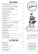 Menu Le Saladier - Viandes et le week-end