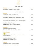 Menu OriJines - Les vins rosés et vins rouges