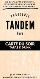 Menu Tandem - Carte du soir