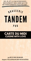 Menu Tandem - Carte du midi