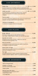 Menu Tandem - Les entrées, plats et desserts
