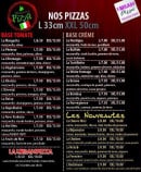 Menu Urban Pizza - Les pizzas