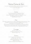 Carte et menu de Brasserie des Monts d'Or à Saint Cyr Au Mont d'Or — Entrées, plats, desserts,....