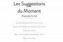 Carte et menu de Brasserie des Monts d'Or à Saint Cyr Au Mont d'Or — Les suggestions du moment