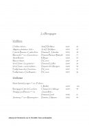Carte et menu de Auberge de clochemerle à Vaux en Beaujolais — La bourgogne
