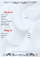 Menu Le Pavillon - Les digestifs et whiskies