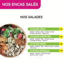 Menu Le bar à dessert - Les salades