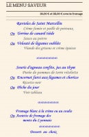 Menu Le petit meunier - Le menu saveur