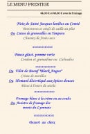 Menu Le petit meunier - Le menu prestige