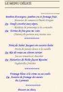 Menu Le petit meunier - Le menu délice