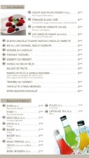 Menu Pauze - Les desserts et boissons 