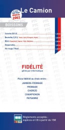 Menu Pizza des 7 chemins - Les boissons