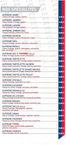 Menu Pizza des 7 chemins - Les spécialités
